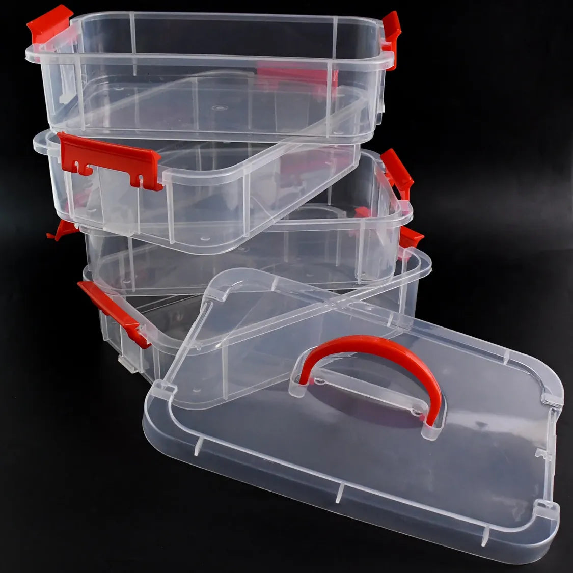  Plastic Storage Box – 4-Layer Transparent Organizer with Handle - Detail 6