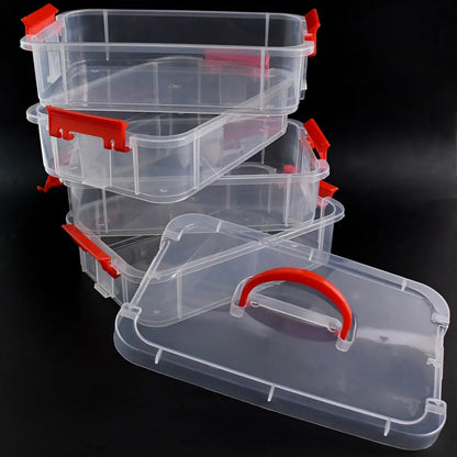  Plastic Storage Box – 4-Layer Transparent Organizer with Handle - Detail 6