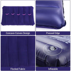  Inflatable Travel Pillow – Velvet Air Comfort (Blue) | ALVENZA - Detail 7