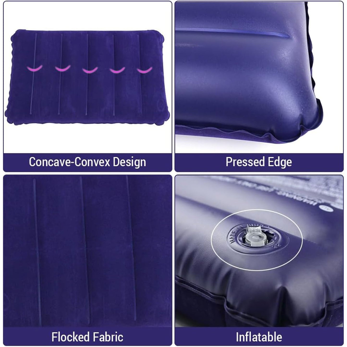 Inflatable Travel Pillow – Velvet Air Comfort (Blue) | ALVENZA - Detail 7
