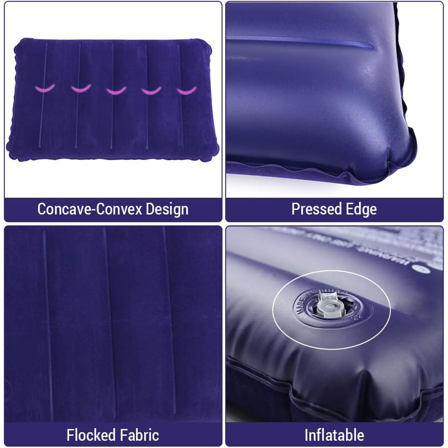  Inflatable Travel Pillow – Velvet Air Comfort (Blue) | ALVENZA - Detail 7