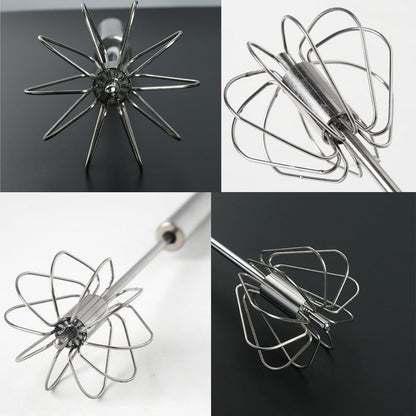  Stainless Steel Egg Whisk – Hand Push Rotary | ALVENZA - Detail 7