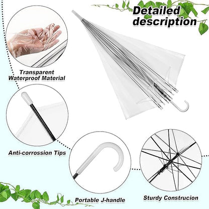  Transparent Dome Umbrella – Windproof with Comfortable Curved Handle - Detail 7