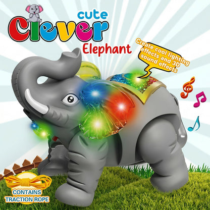  Light-Up Elephant Pull Toy – Engaging & Educational Sensory Play - Detail 7