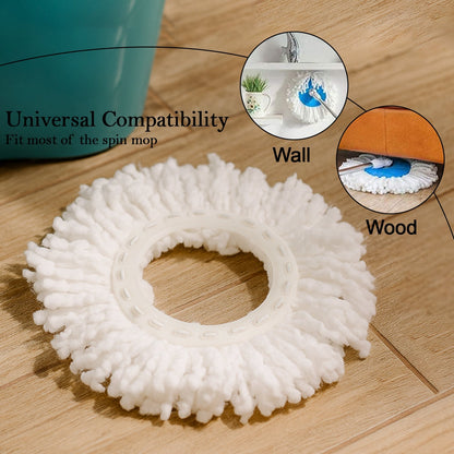  Microfiber Spin Mop Refill Head – Durable 360° Rotating Cleaning - Detail 7