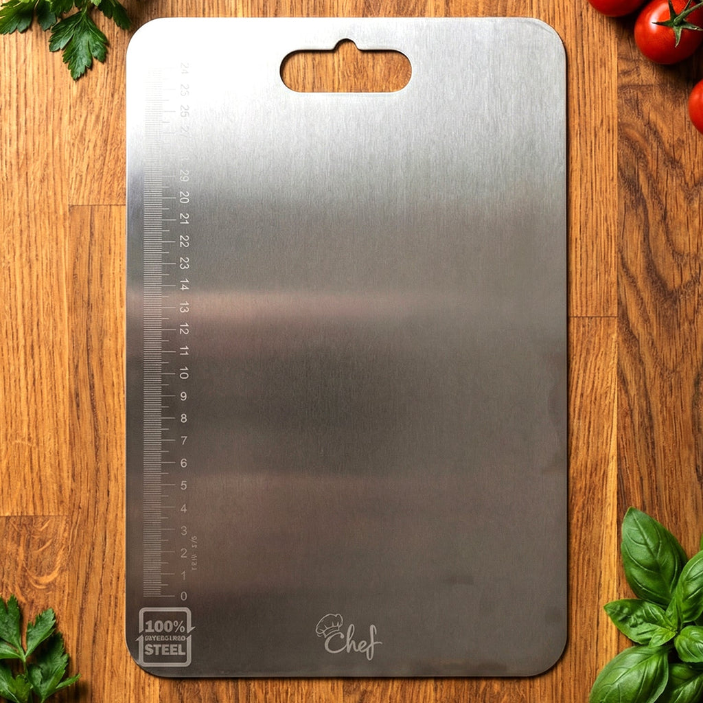  Large Stainless Steel Cutting Board – 31x20.5cm with Scale - Detail 7