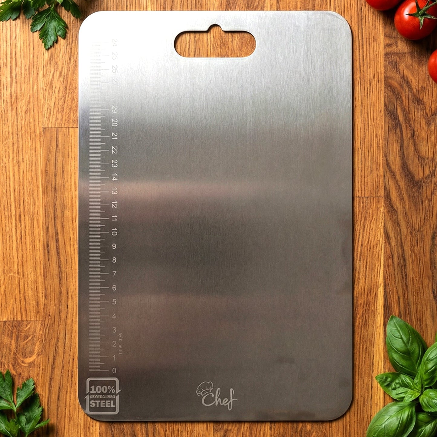  Large Stainless Steel Cutting Board – 31x20.5cm with Scale - Detail 7