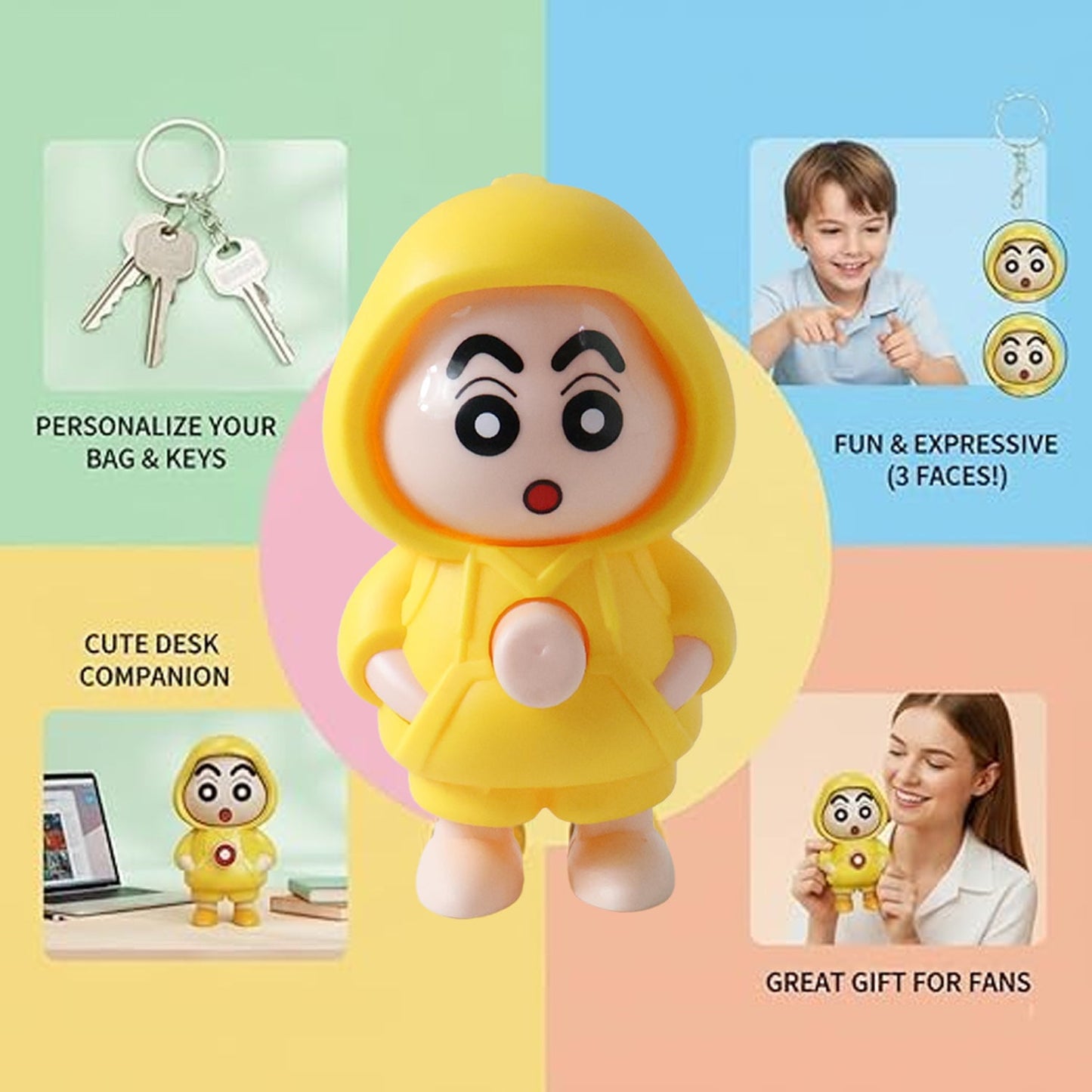  Face Changing Doll Keychain – Multiple Expressions & Compact Design - Detail 7