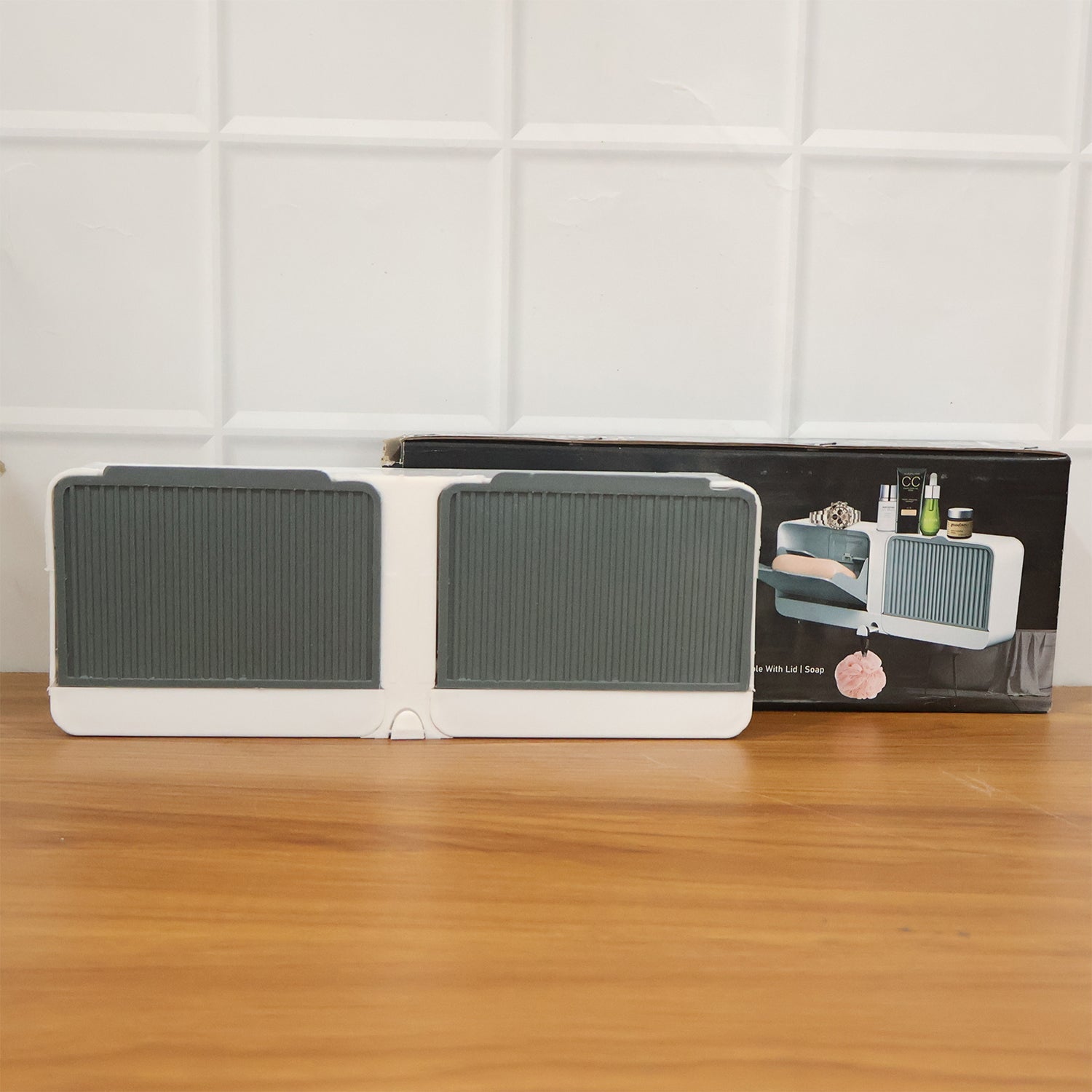  Bathroom Storage Organizer – Wall Mounted 4-Compartment Soap Holder - Detail 8