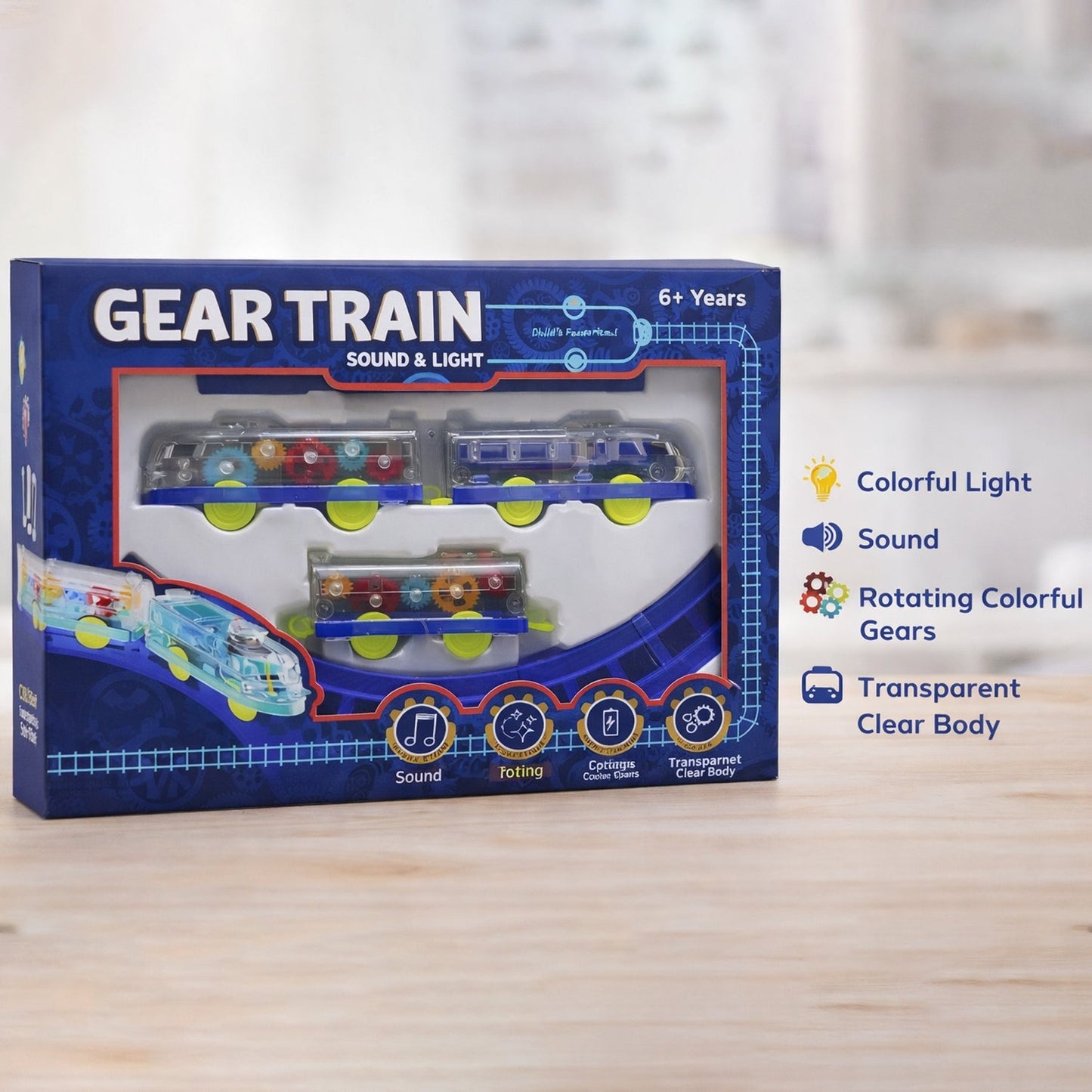  Gear Train Sound & Light – Engaging Kids Electric Train Set - Detail 9