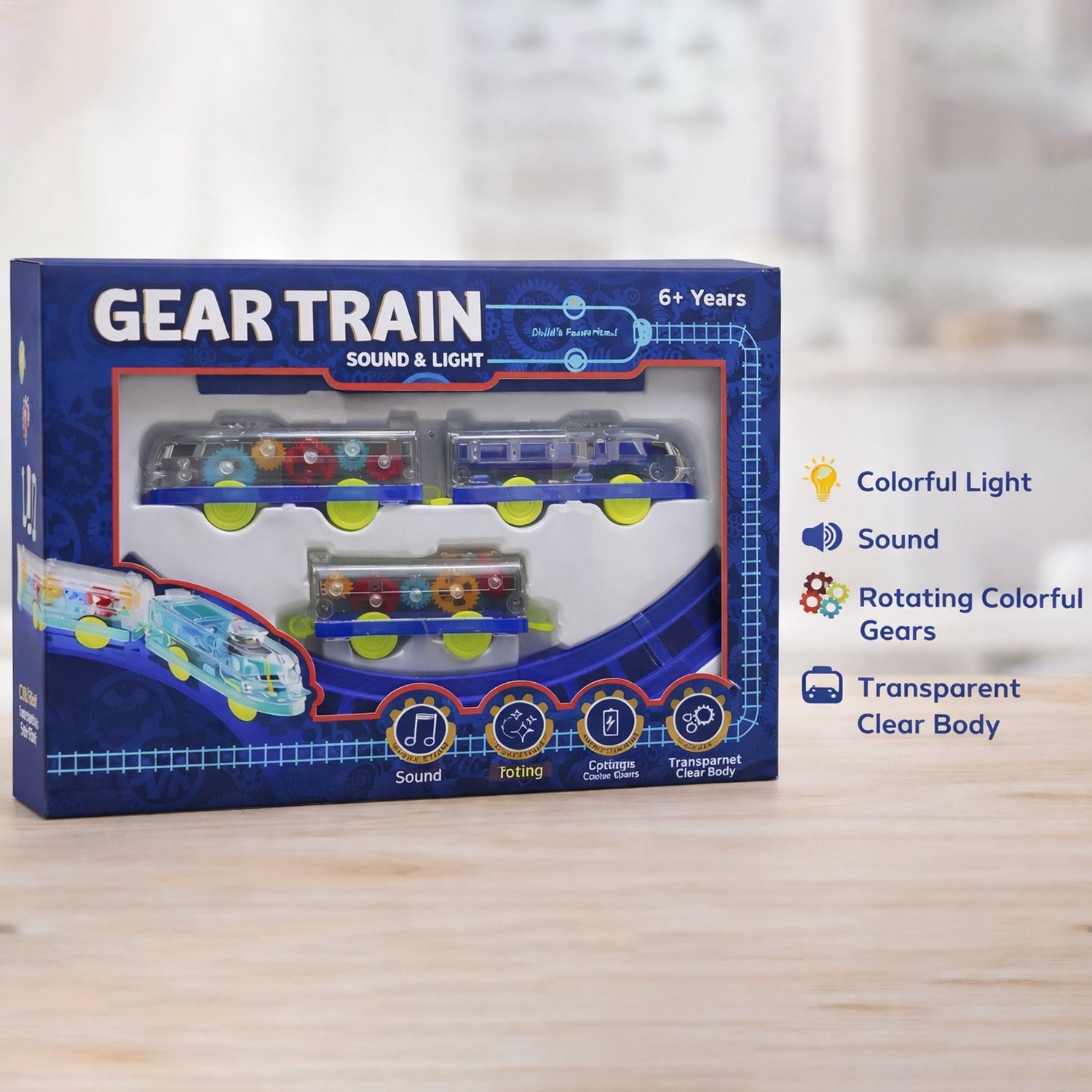  Gear Train Sound & Light – Engaging Kids Electric Train Set - Detail 9