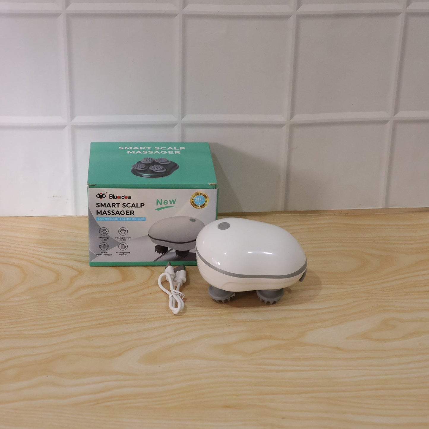  Electric Scalp Massager – Portable USB Rechargeable with 4 Heads - Detail 9