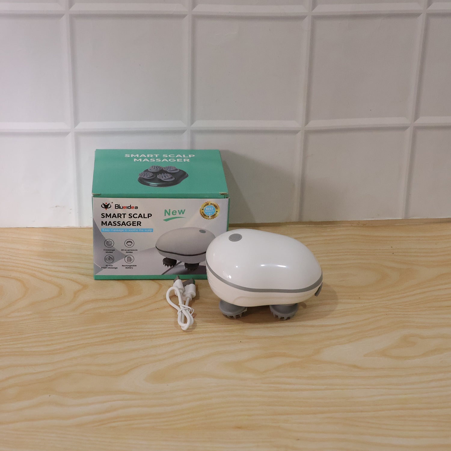  Electric Scalp Massager – Portable USB Rechargeable with 4 Heads - Detail 9