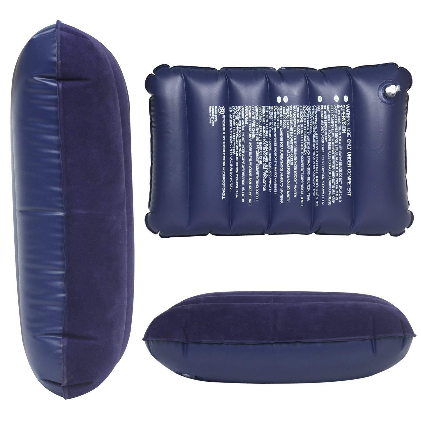  Inflatable Travel Pillow – Velvet Air Comfort (Blue) | ALVENZA - Detail 10