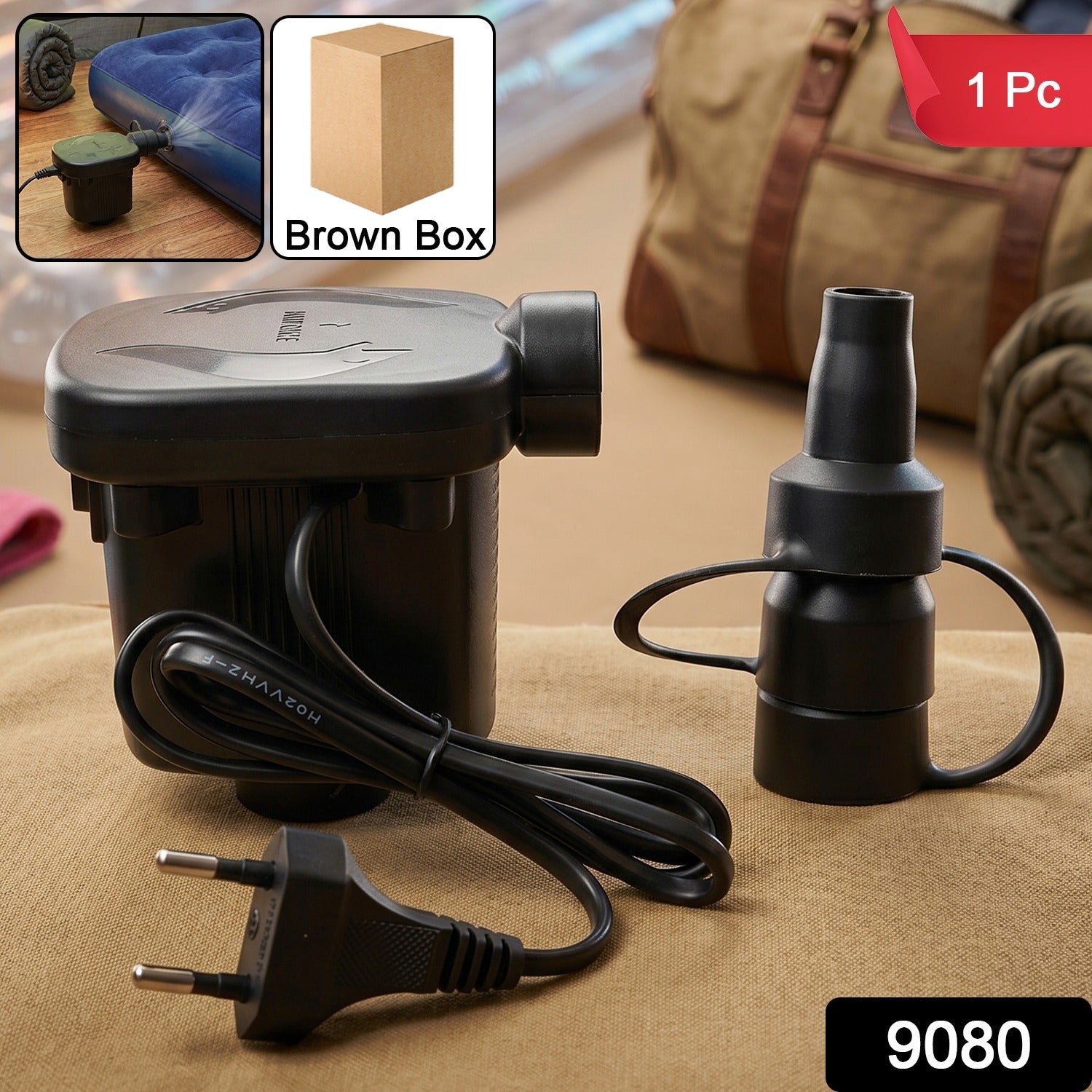 Electric Air Pump Fast Inflator & Deflator for Inflatables - Side View