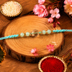 ALVENZA Premium Sparkle Designer Rakhi with Pearl Detail, Stone Centre and Gift Ready Style