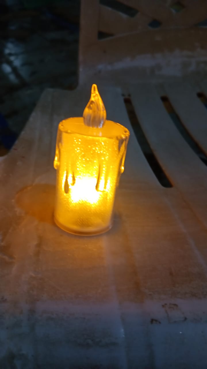 Diwali LED Candle Crystal Glitter Light for Home Decor | Styleva - Detail View 8