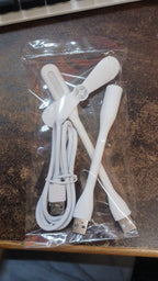 Portable USB Fan Set Mini Fan, LED Light & Cable - Detail View 7