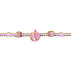 ALVENZA Pink Bracelet Designer Rakhi with Pearl Style Beads and Soft Festive Finish