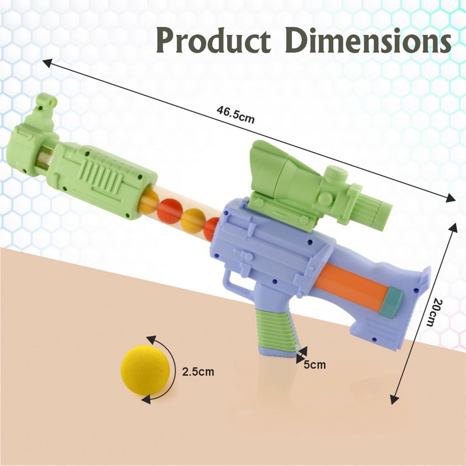 ALVENZA Space Explorer Pneumatic Gun – Safe Soft Foam Ball Shooter