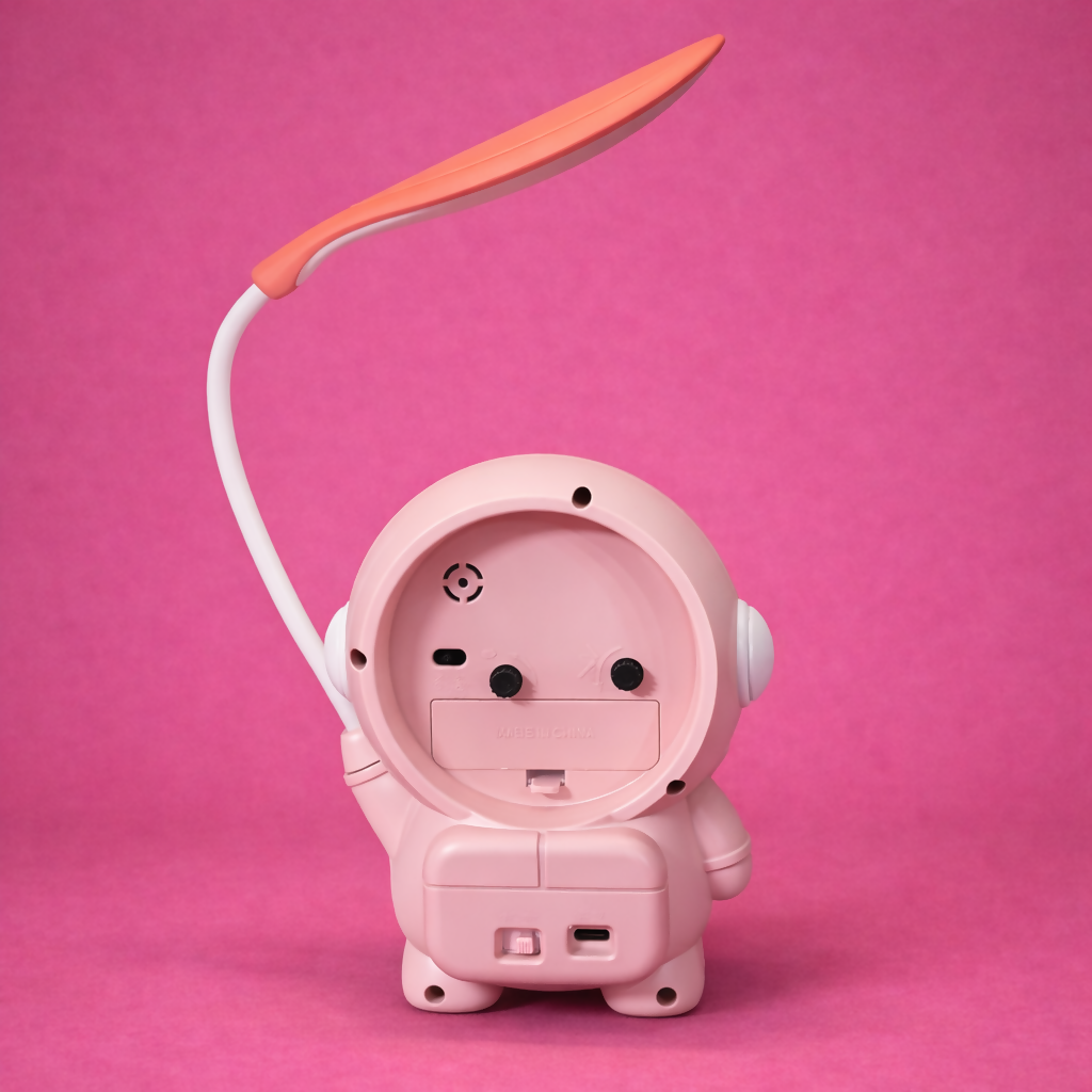 ALVENZA Astronaut Desk Lamp with Alarm Clock – Kid-Friendly Study Light