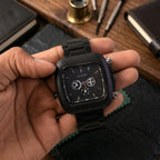 Men's Matte Black Square Dial Watch – Modern & Stylish Design