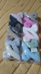 Fur Coated Hair Clutcher Clips – Soft Grip Set of 12