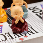Baby Buddha Statue Set 4-Piece Lightweight Decorative Showpieces - Detail View 6