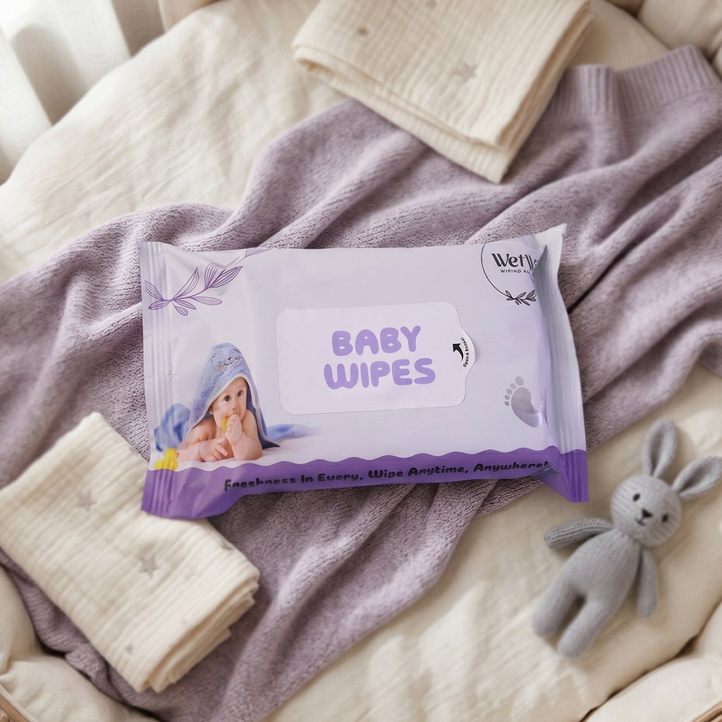 Travel Fresh Baby Wet Wipes Gentle & Portable for Sensitive Skin - Front View