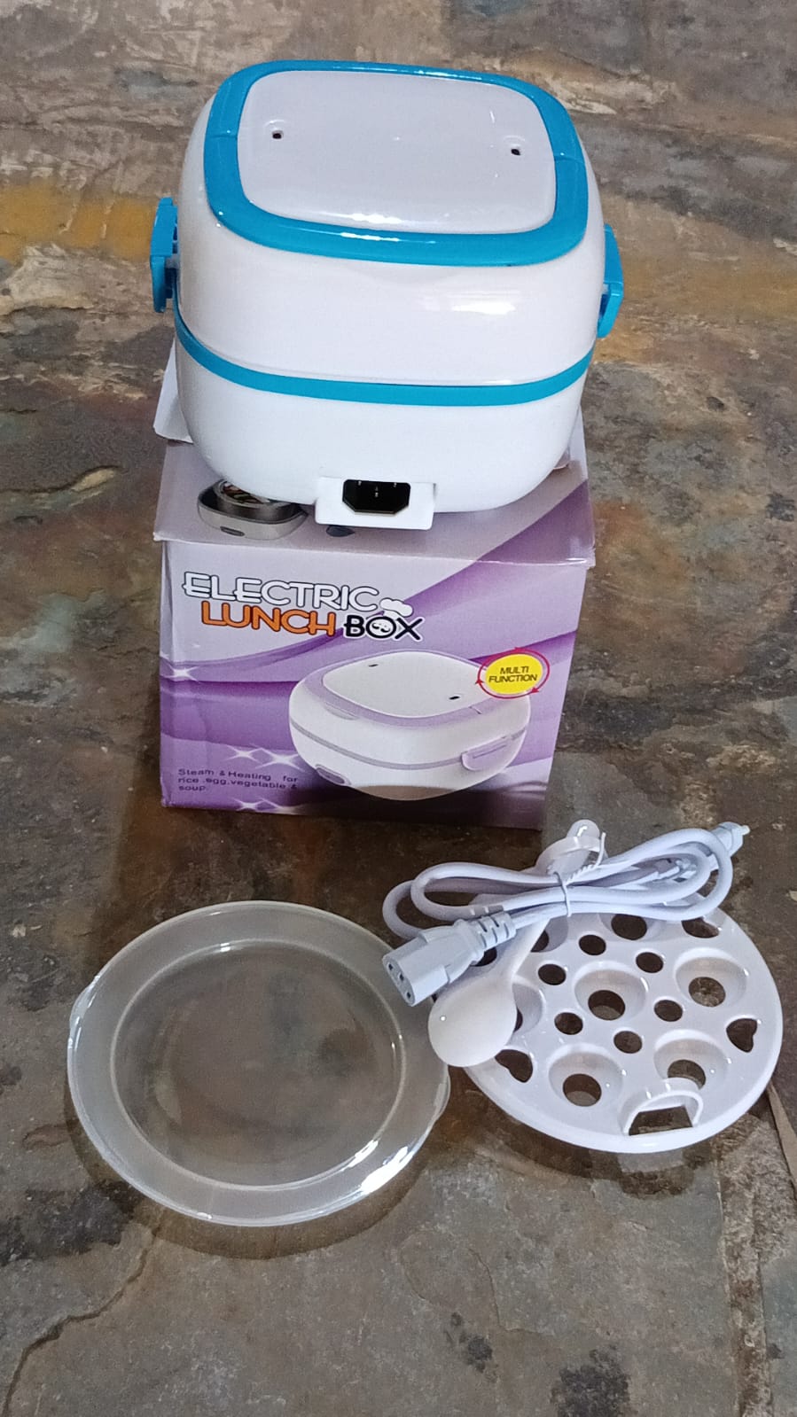 ALVENZA Electric Lunch Box 220V – Portable with Stainless Steel Compartments