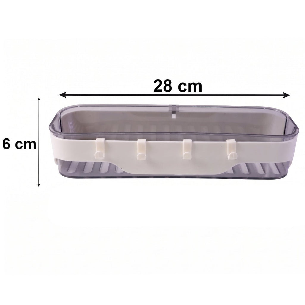 Bathroom Wall Shelf Space-Saving with Hooks & Modern Design - Detail View 6