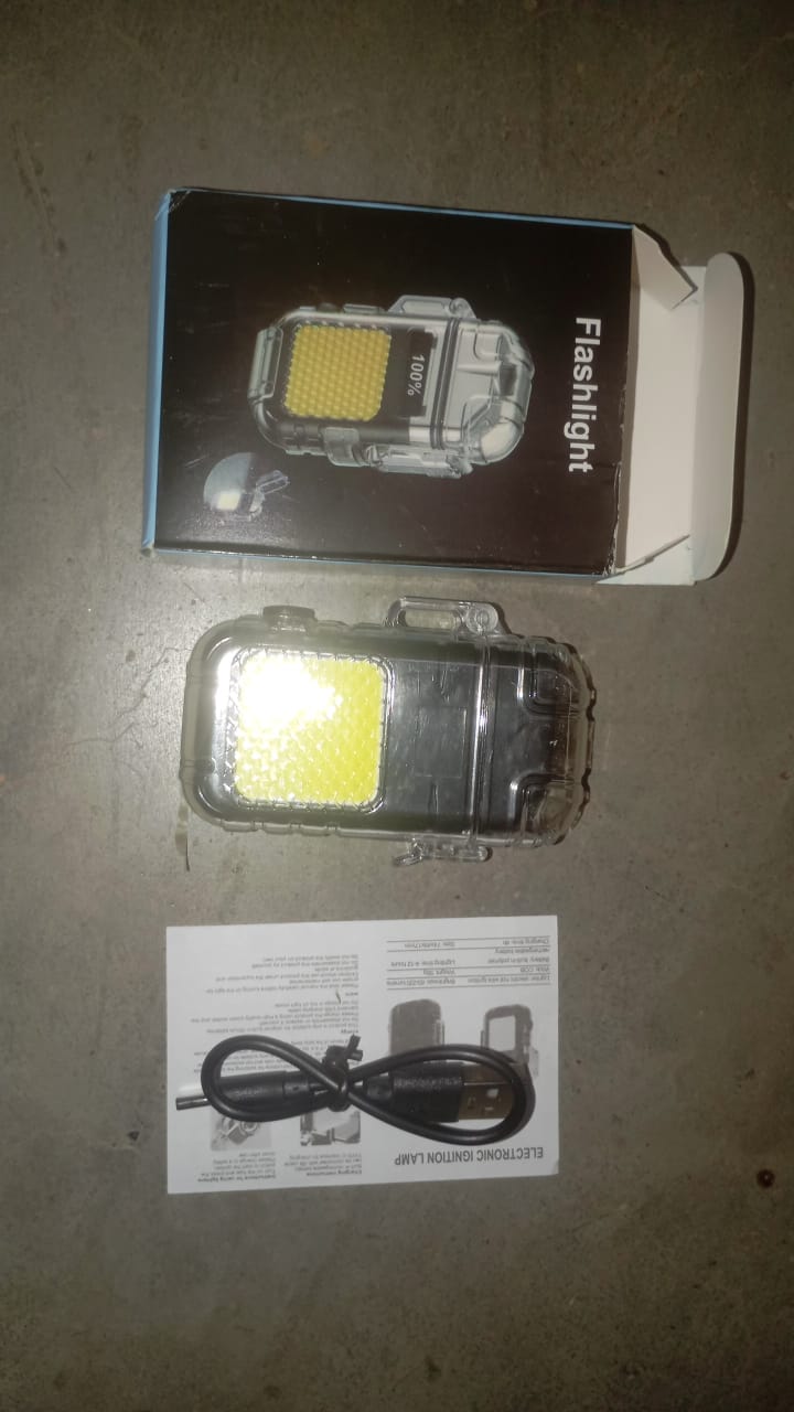 ALVENZA Electric Lighter Flashlight – USB Rechargeable 3-Mode COB | Indo Glow