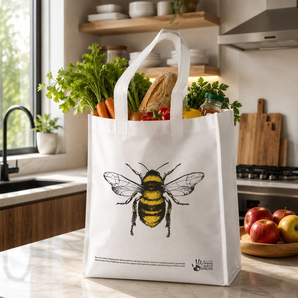 Multipurpose Bee Print Carry Hand Bag Eco-Friendly & Spacious - Detail View 6