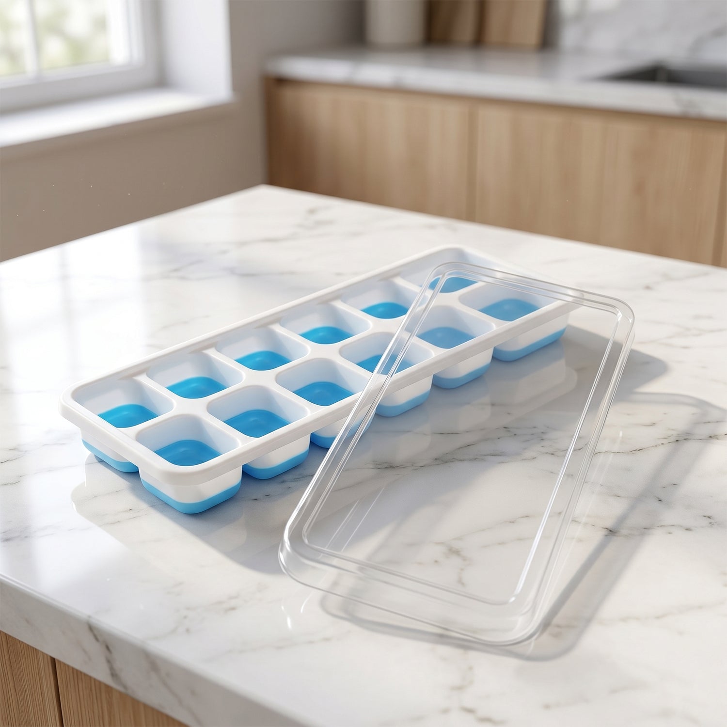 14-Grid Plastic Ice Cube Tray Easy-Release & Multipurpose Use - Detail View 8