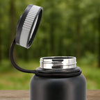 ALVENZA Black Vacuum-Insulated Stainless Steel Water Bottle – 1000ml Durable & Leakproof