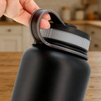 ALVENZA Black Vacuum-Insulated Stainless Steel Water Bottle – 1000ml Durable & Leakproof