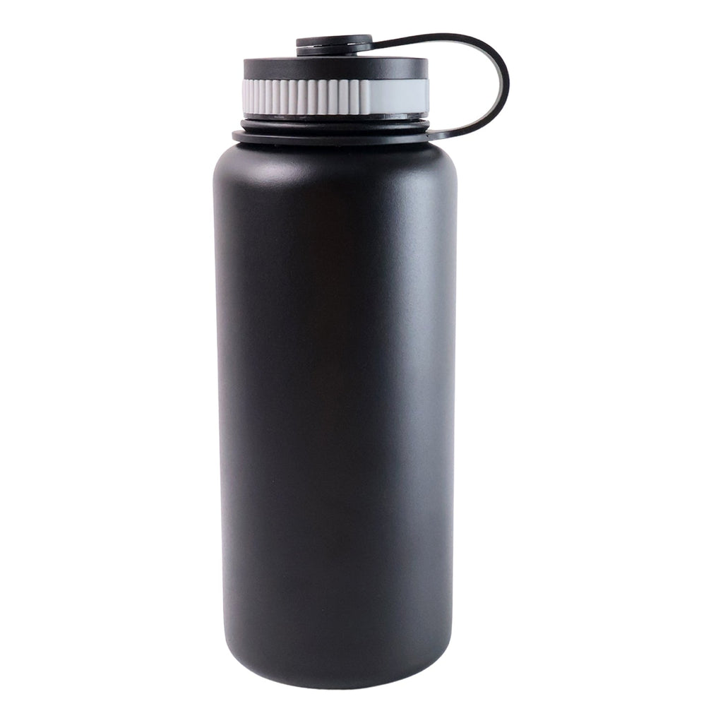 ALVENZA Black Vacuum-Insulated Stainless Steel Water Bottle – 1000ml Durable & Leakproof