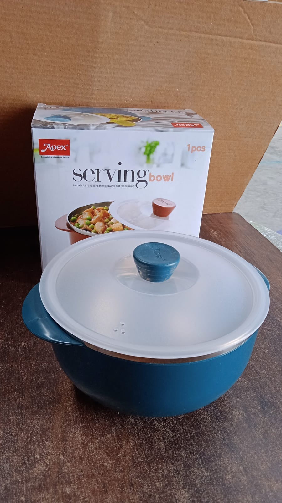ALVENZA 2200ml Microwave-Safe Plastic Serving Bowl – Durable & BPA-Free