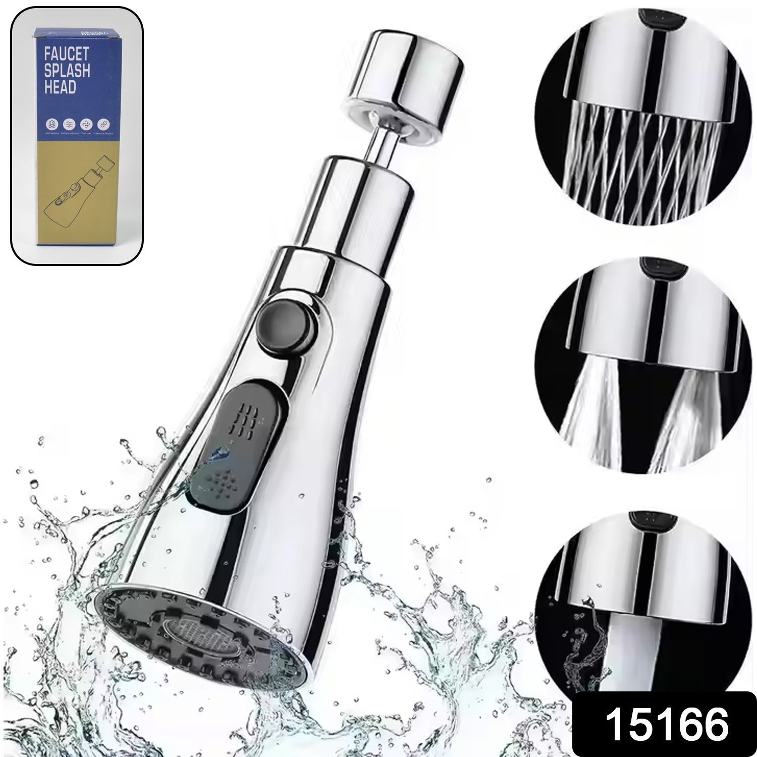 Kitchen Faucet Sprayer 3-Function Pull Down | - Side View