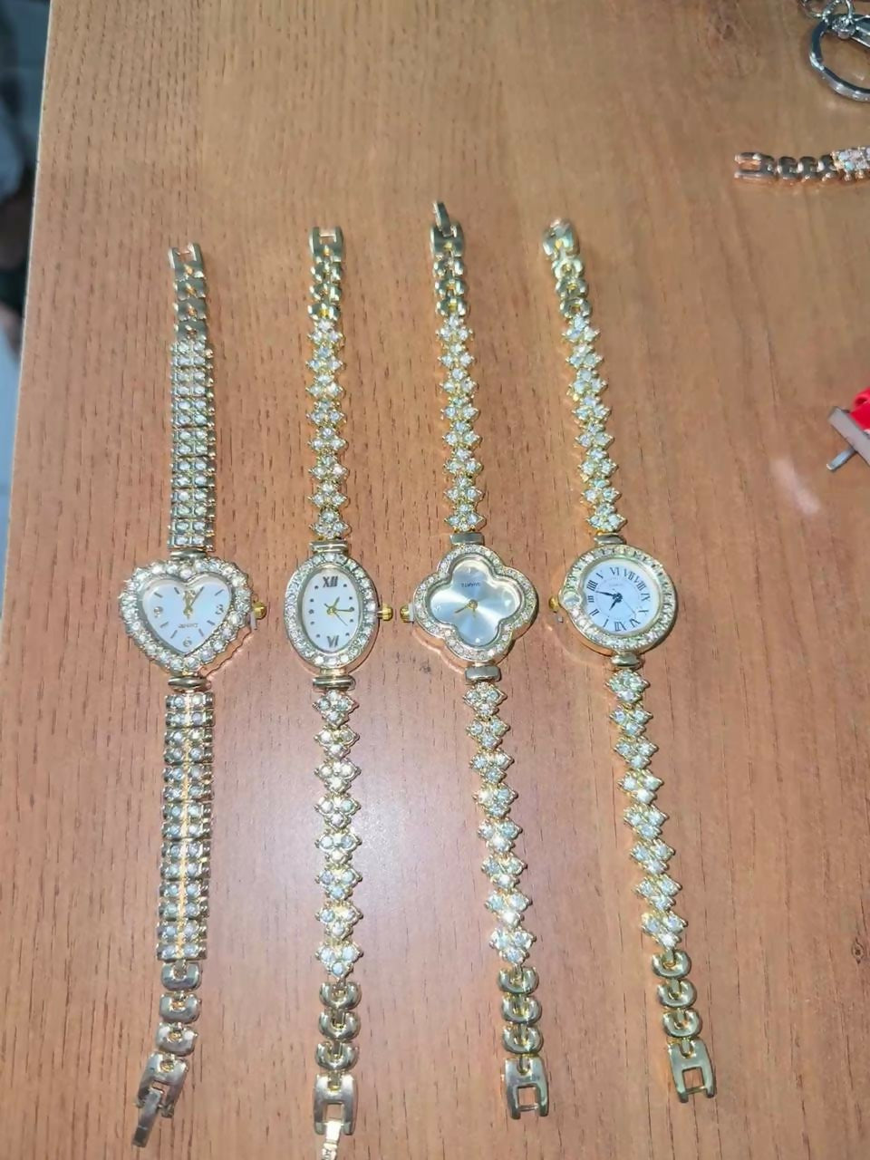 Women's Elegant Crystal Bracelet Watch – Assorted Dial Designs for Special Occasions