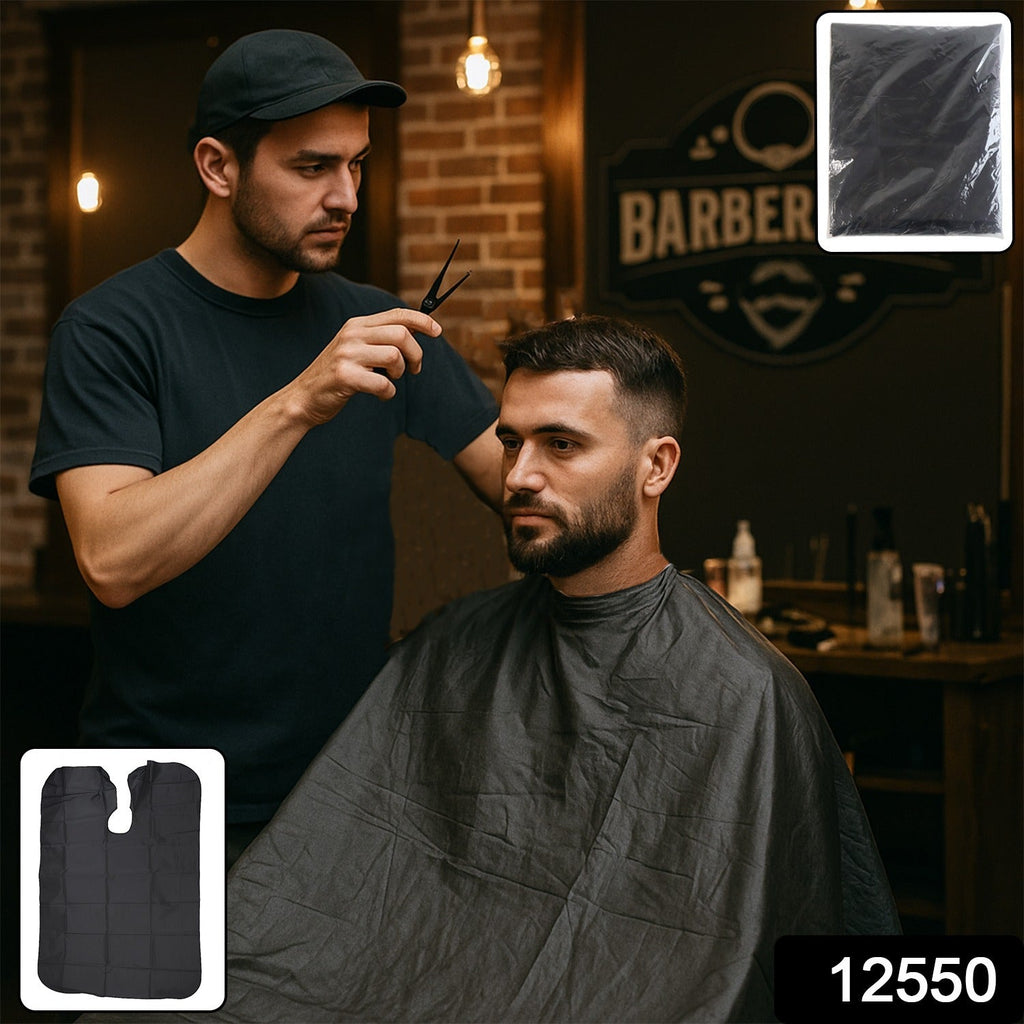 Waterproof Hair Cutting Cape Adjustable Neck for Salon & Home - Side View