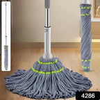ALVENZA Self Wringing Mop – Stainless Steel Handle for Easy Floor Cleaning