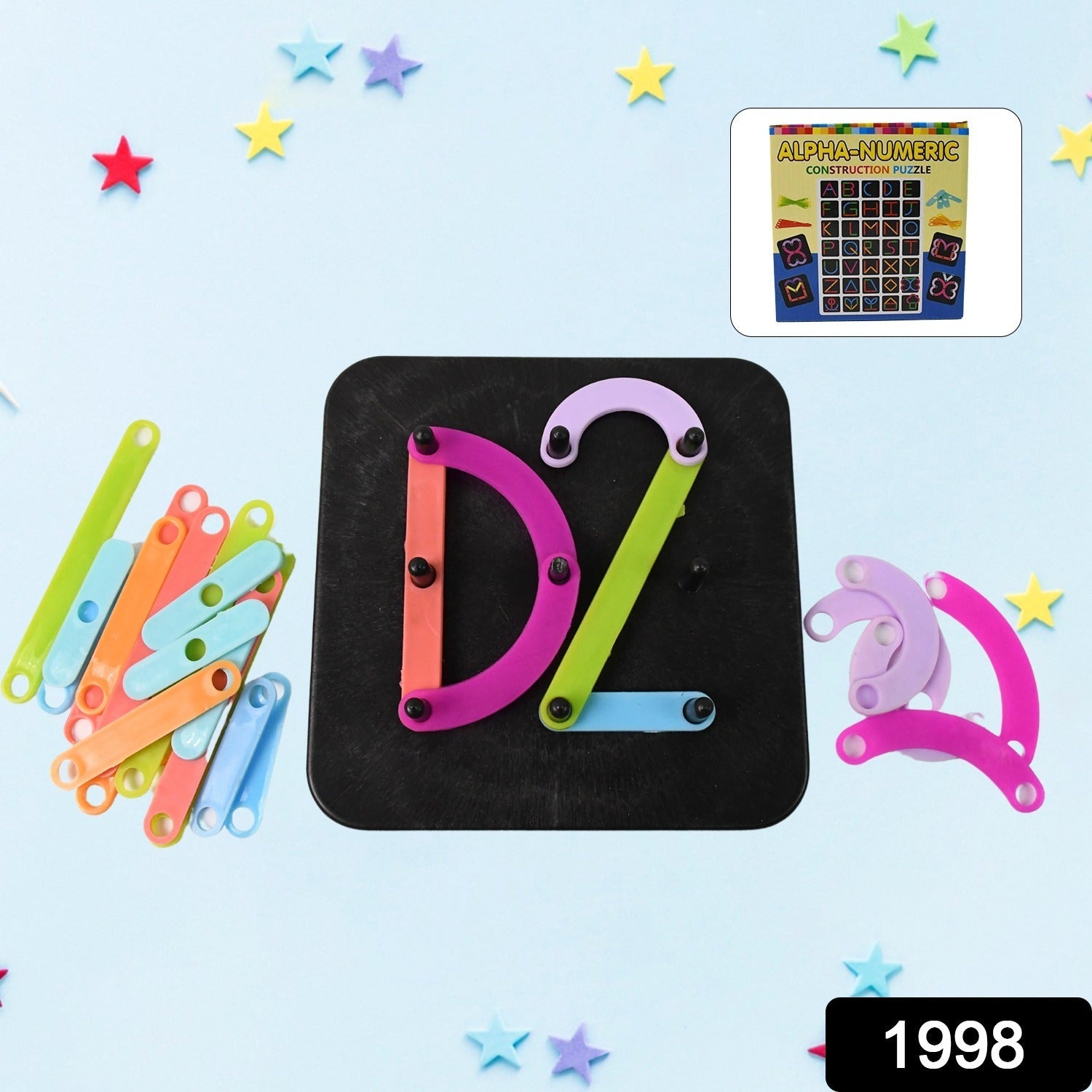 Alphabet Numeric Puzzle Educational Toy for Kids | Inventive Play - Side View