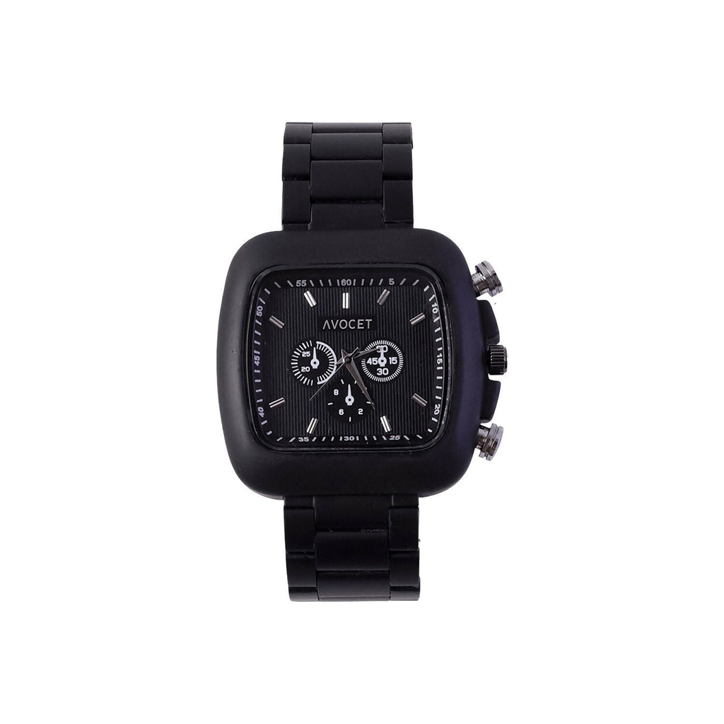 Men's Matte Black Square Dial Watch – Modern & Stylish Design