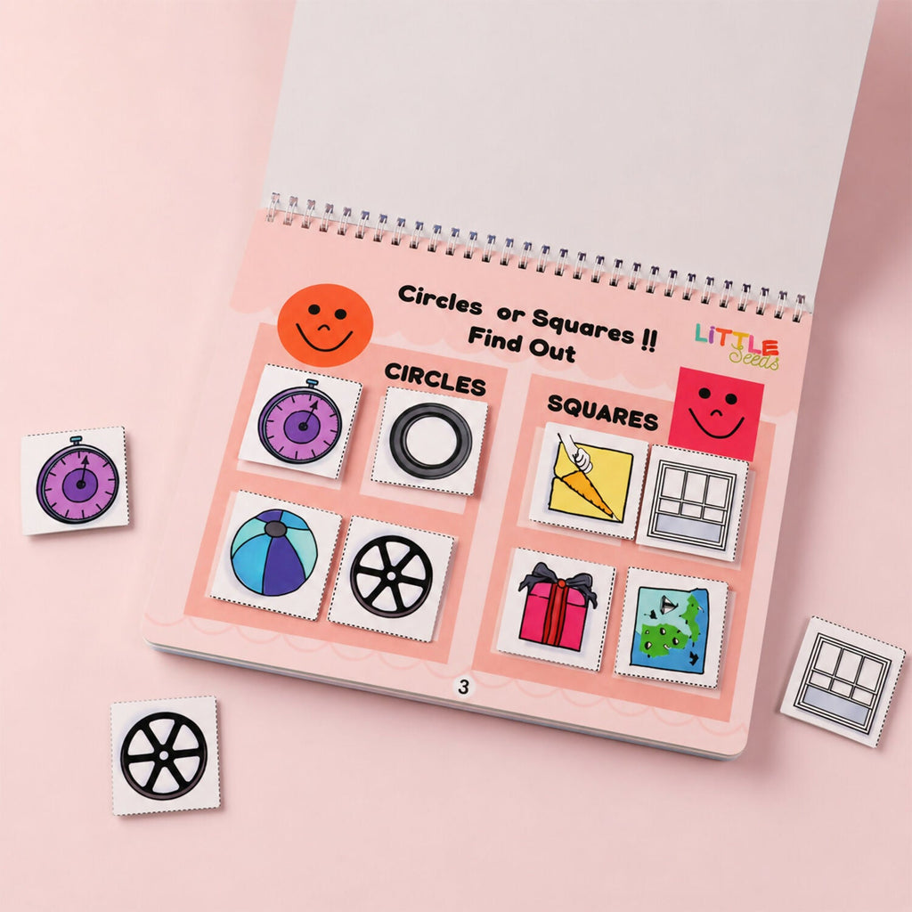 ALVENZA Shape Learning Book for Kids – Fun Velcro Activity for Toddlers