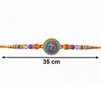 ALVENZA Shop Lord Ganesha Round Coin Designer Rakhi for Raksha Bandhan