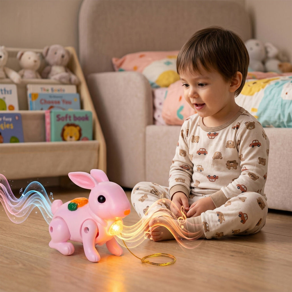 ALVENZA Crawling Rabbit Toy – Musical with Lights & Sounds for Kids