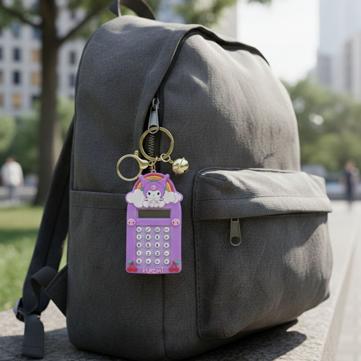 ALVENZA Kuromi Calculator Keychain – Compact Pocket-Sized Digital Calculator