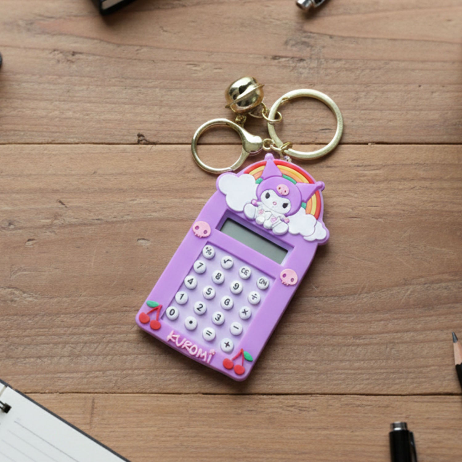 ALVENZA Kuromi Calculator Keychain – Compact Pocket-Sized Digital Calculator