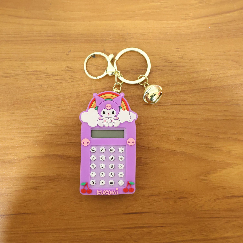 ALVENZA Kuromi Calculator Keychain – Compact Pocket-Sized Digital Calculator